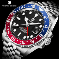 PAGANI DESIGN New GMT Men's Watch Luxury Sapphire Automatic Mechanical Watch 40MM Stainless Steel 100M Waterproof Watch