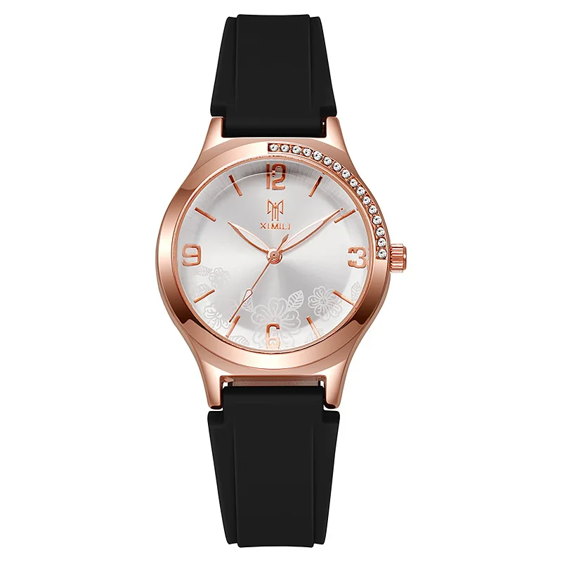 Ladies' watches minimalist digital female quartz watches casual silicone watch band student watches