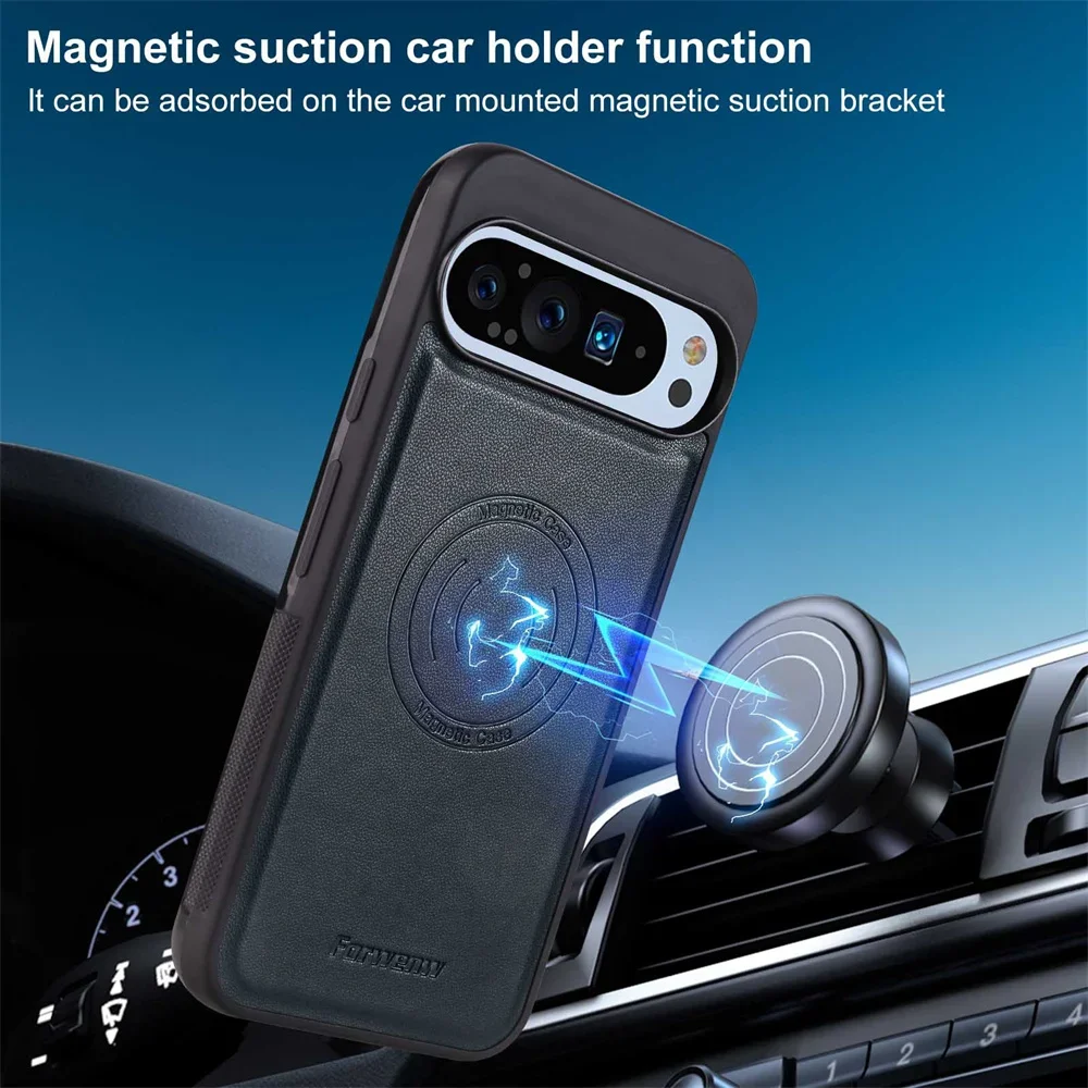 ทนทานกระเป๋าสตางค์แบบถอดได้ช่องเสียบการ์ดซองหนังสำหรับ Google Pixel 10 9 Pro XL 8 7 6A Pro Wireless Charge กันกระแทกป้องกันฝาครอบ