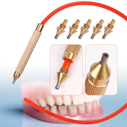 1 set Dental Lab Sandblasting Machine Kit Blaster Handle Pen Tungsten Steel Nozzle With 40cm Sillicone Tube Set