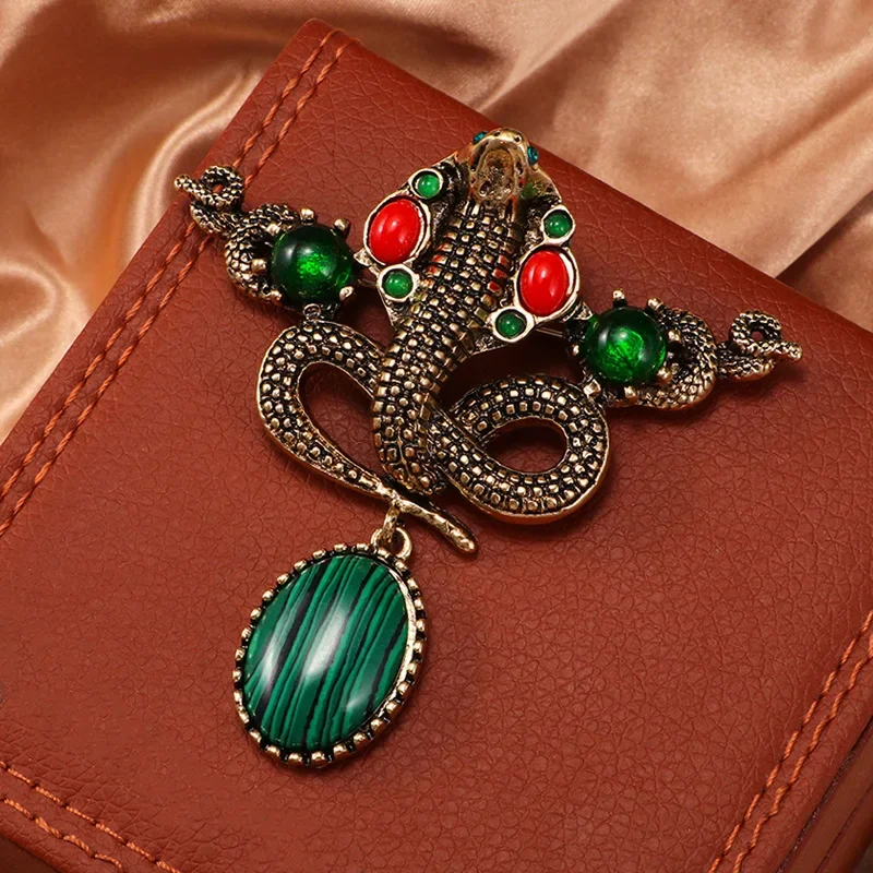 Fashion Vintage Snake Brooch Women\'s Clothing Accessories India National Style Animal Snake High-grade Corsage Винтажные Броши