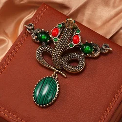 Fashion Vintage Snake Brooch Women's Clothing Accessories India National Style Animal Snake High-grade Corsage Винтажные Броши