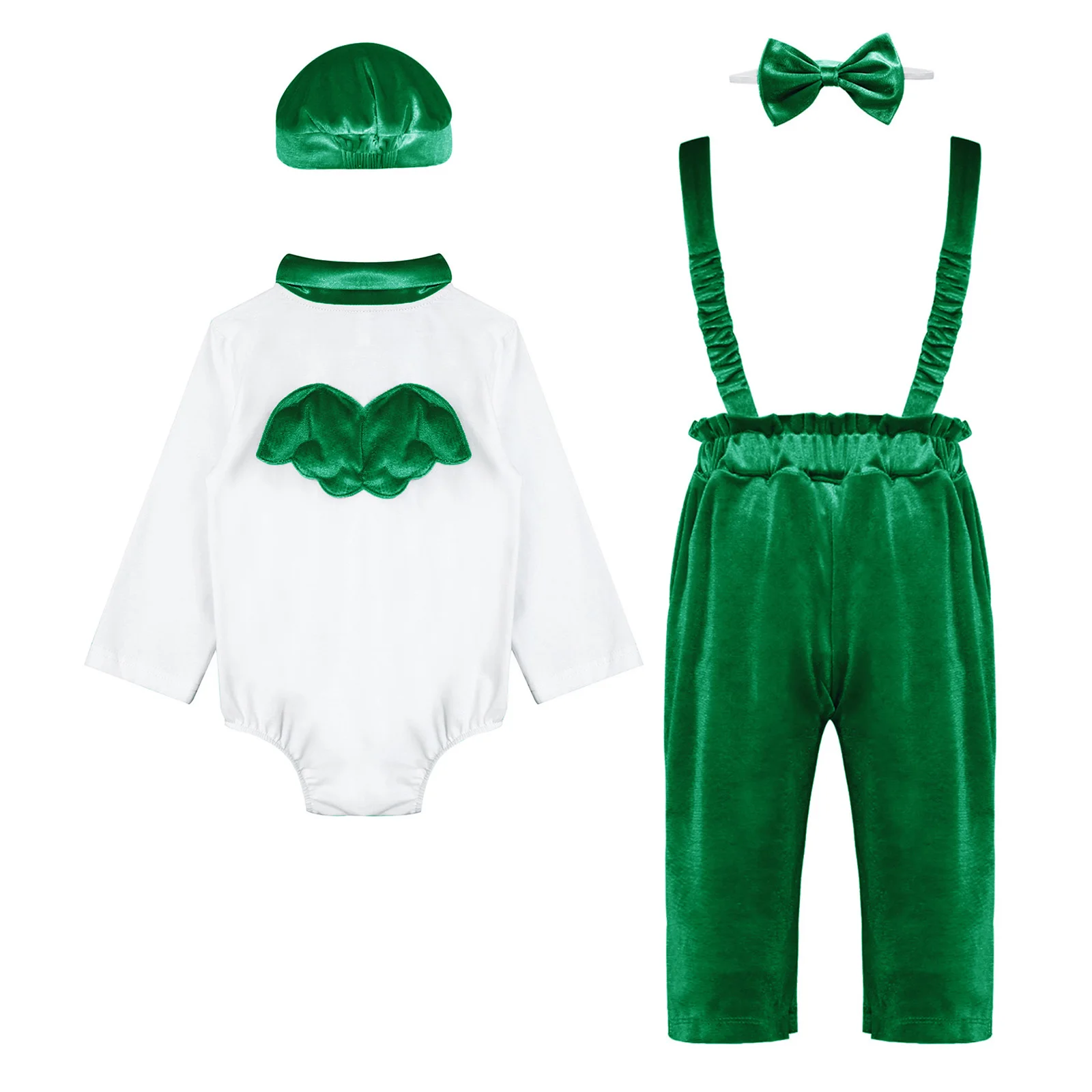 الوليد طفل بنين عيد الميلاد الزفاف السادة دعوى طويلة الأكمام رومبير ربطة قبعة المخملية وزرة التعميد التصوير الملابس