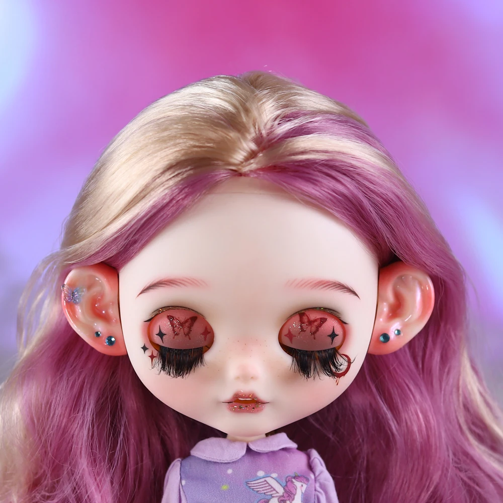 Ooak Groove Ears For ICY DBS Blyth Doll Hand-painted Resin For Azone S Ob24 Anime Girl