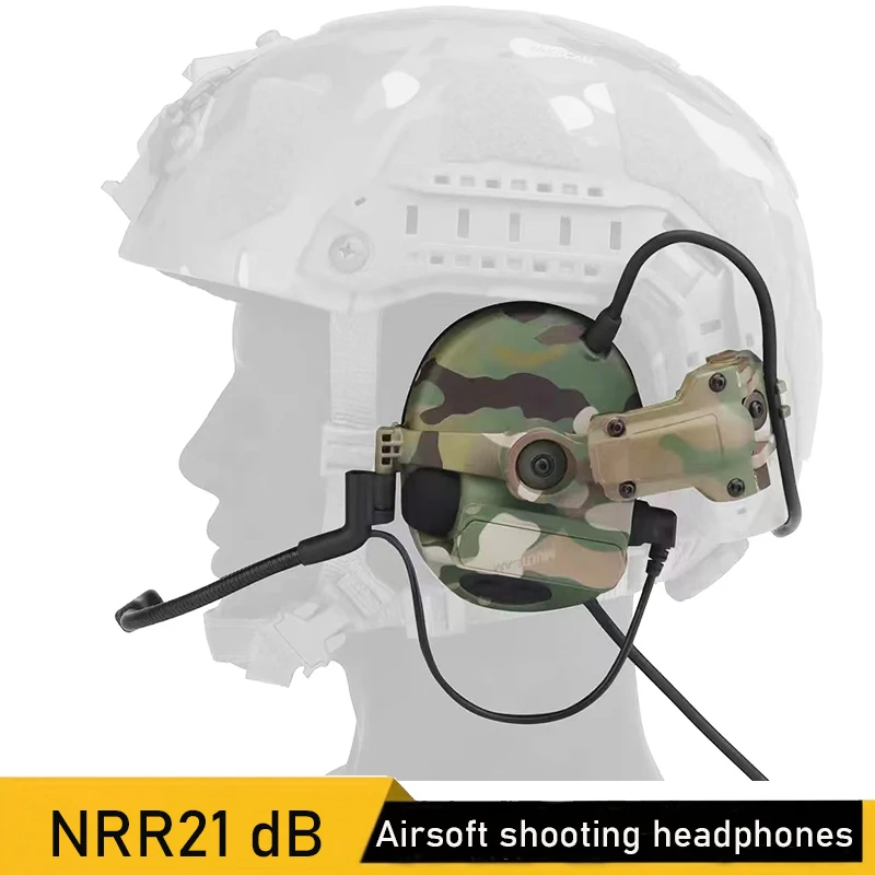 

Airsoft shooting headphones, helmet earmuffs, hearing protection noise reduction headphones, compatible with FAST helmets