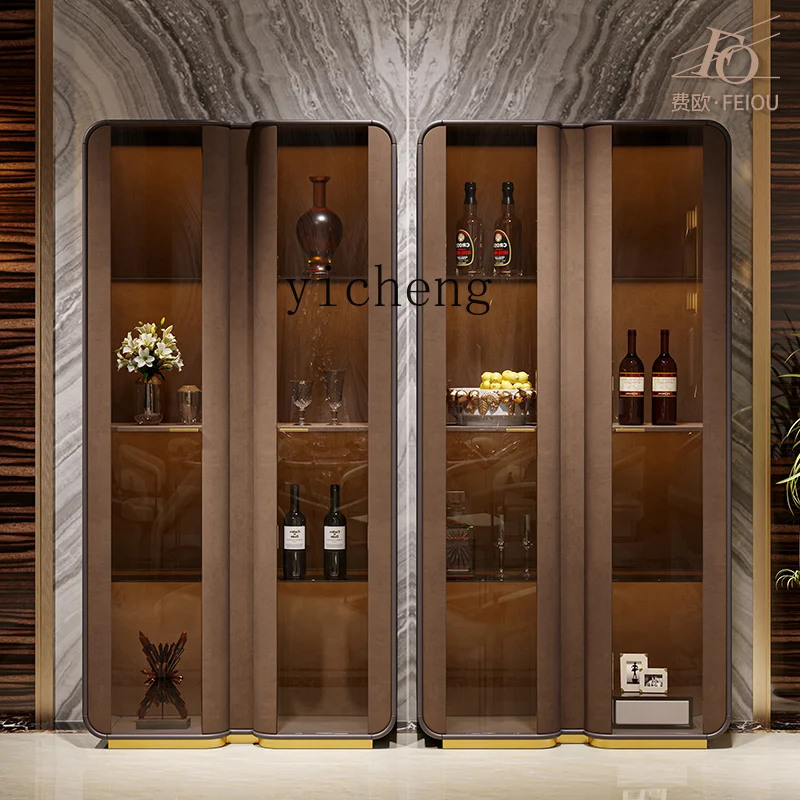 

TWR Restaurant Storage Room Cabinet Modern Fashion Double Door High-end Glass Bookcase