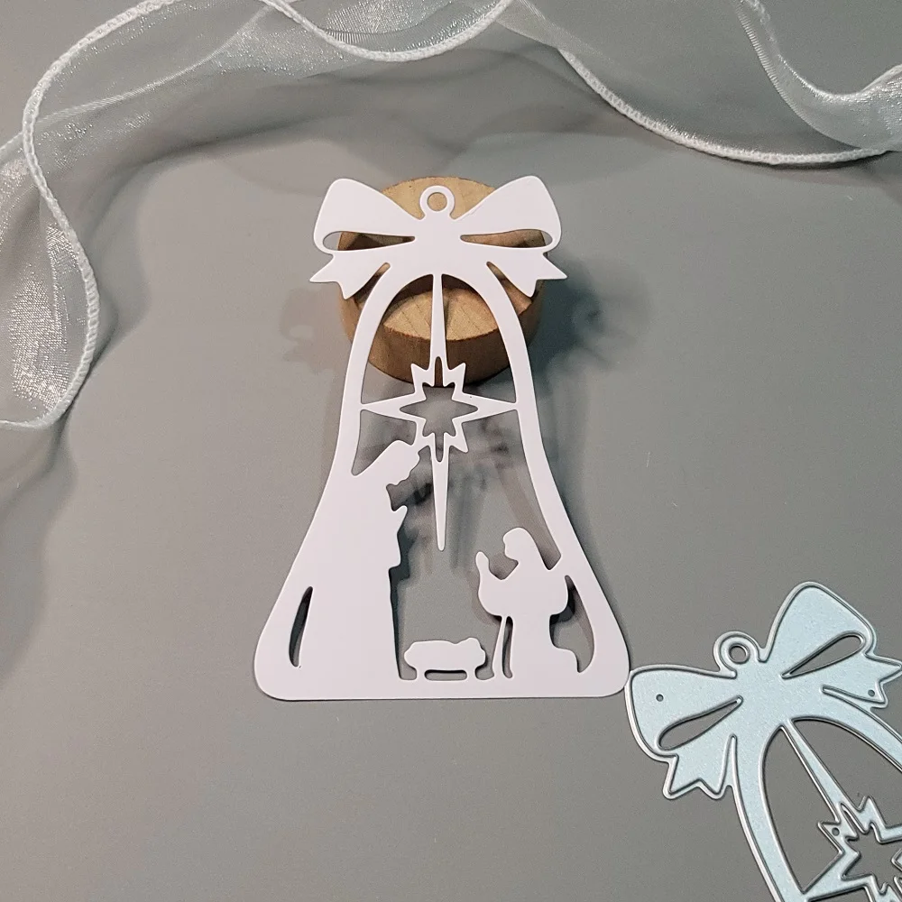 New Metal Cutting Dies Christmas Bell Scrapbook Embossing Craft Jesus Die Cut Album Paper Card Making Tool Blade Punch Stencils