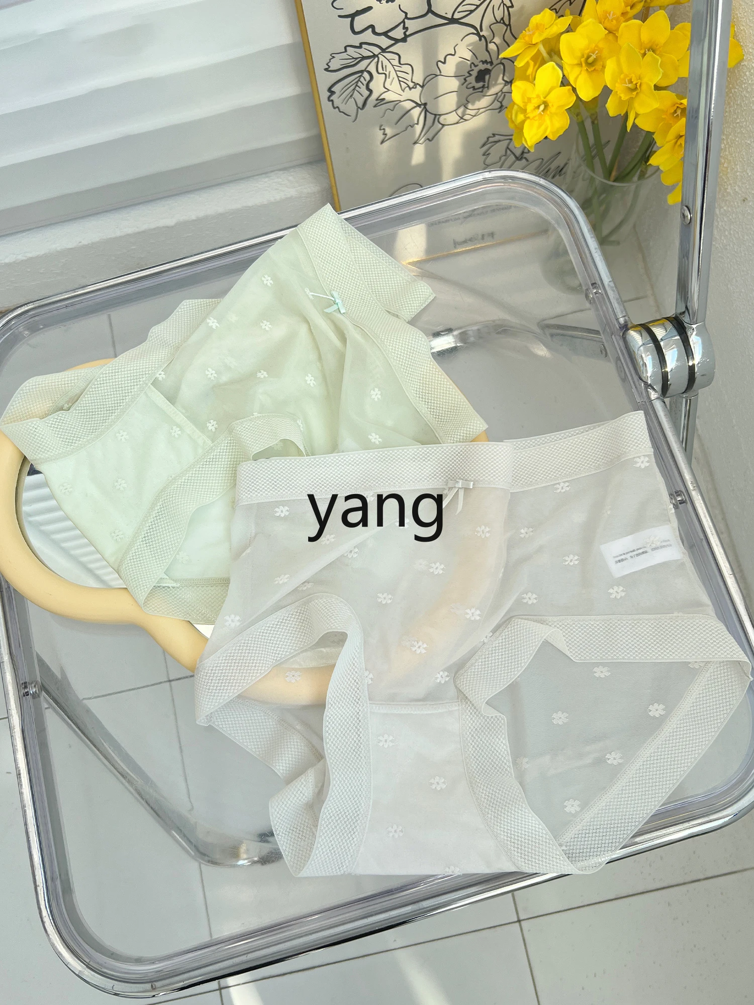 LMM seamless underwear women's ultra-thin ice silk ultra-transparent shorts cotton bottom crotch breathable mid-waist briefs