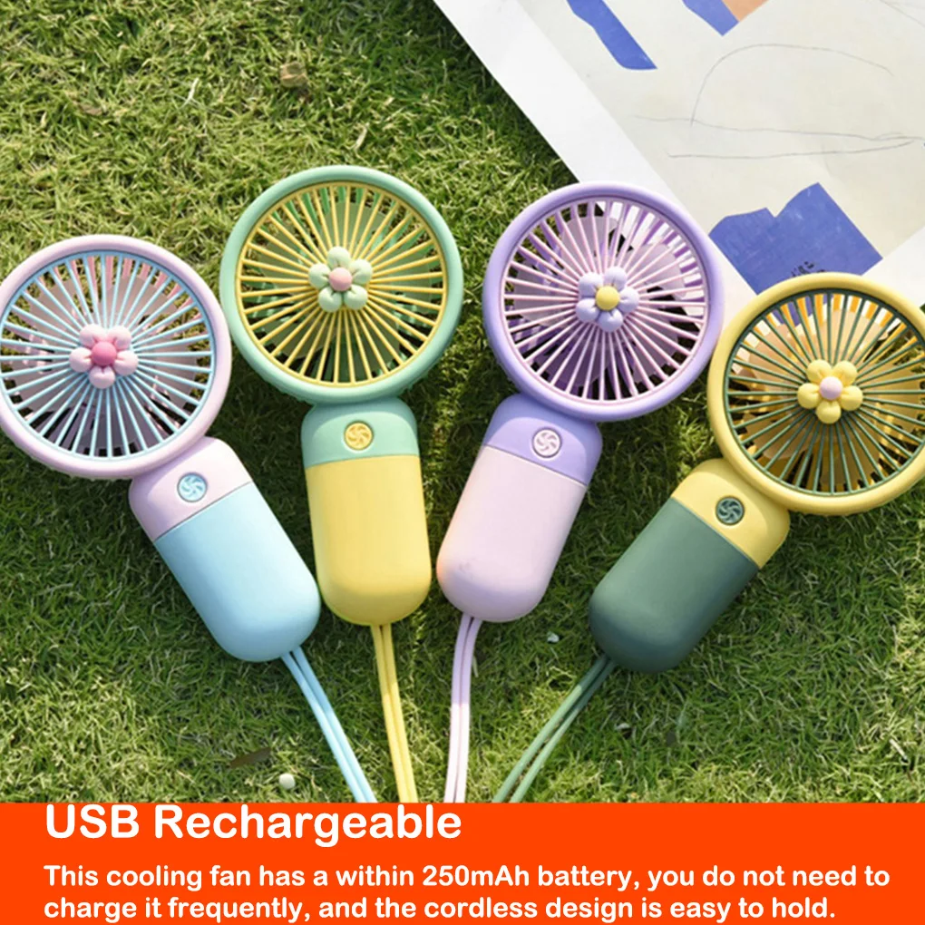 Handheld Mini Fans USB Rechargeable Small Electric Fan Student Pocket Portable Fan Mini Portable Air Conditioner