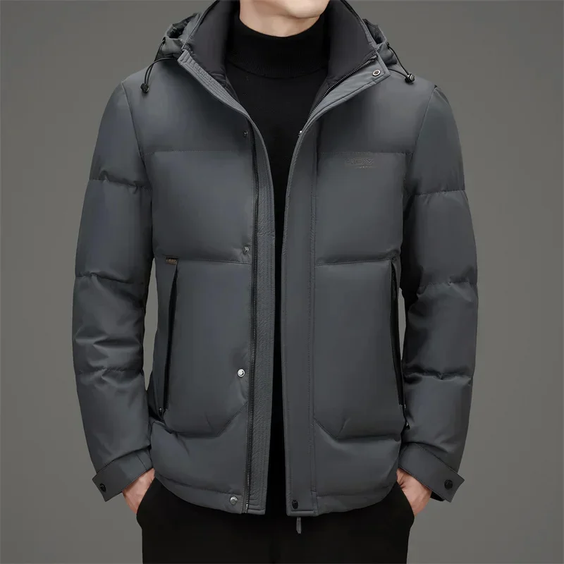 

Designer Clothes Men Hooded Winter Short Down Jacket Puffer Male Padding Men's Cold Padded Man Jackets New in Coats