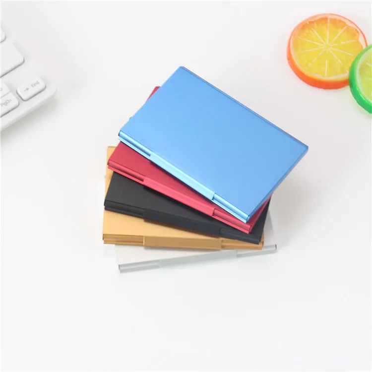 Colorful Aluminum Business Card Case, Alloy Business Card Holder, Exhibition Gift, Card Box & Name Card Clip