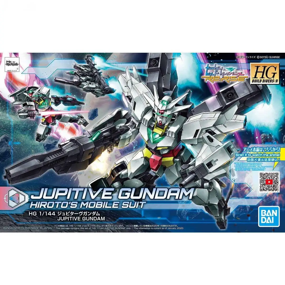 Bandai Original MODELL KIT GUNDAM HG 1/144 JUPITIVE GUNDAM Anime Action Figure Montage Modell Spielzeug Modell Geschenke Für jungen