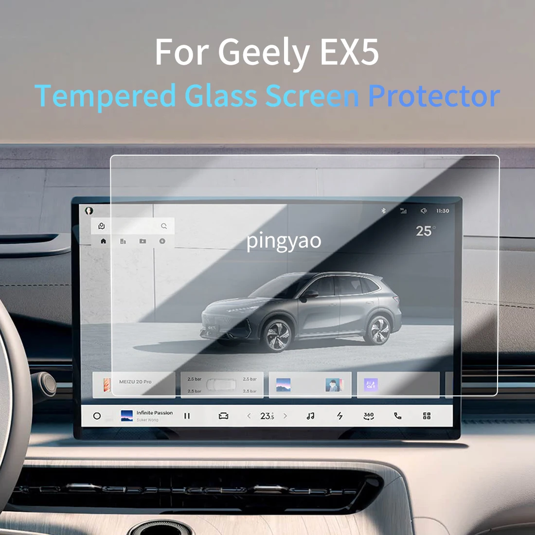 

Car Sticker Screen Protector Navigation Display Tempered Glass Protective Film Car Vehicle For 25 Geely EX5