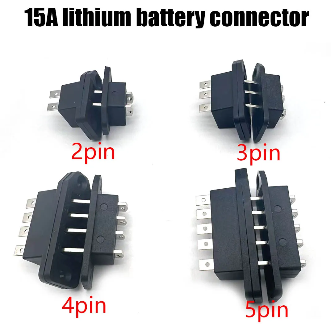 

2-5Pin Lithium Battery Connector Electric Scooter Blade Male Female Battery Power Connector Charging Interface Socket adapte