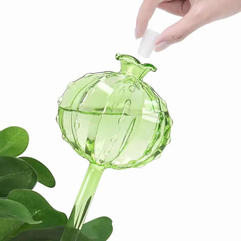 

2pcs Cactus Cactus Self Watering Planter Glass Automatic Watering Bulbs Cute Plant Water Feeder Glass Bulbs Garden Supplies