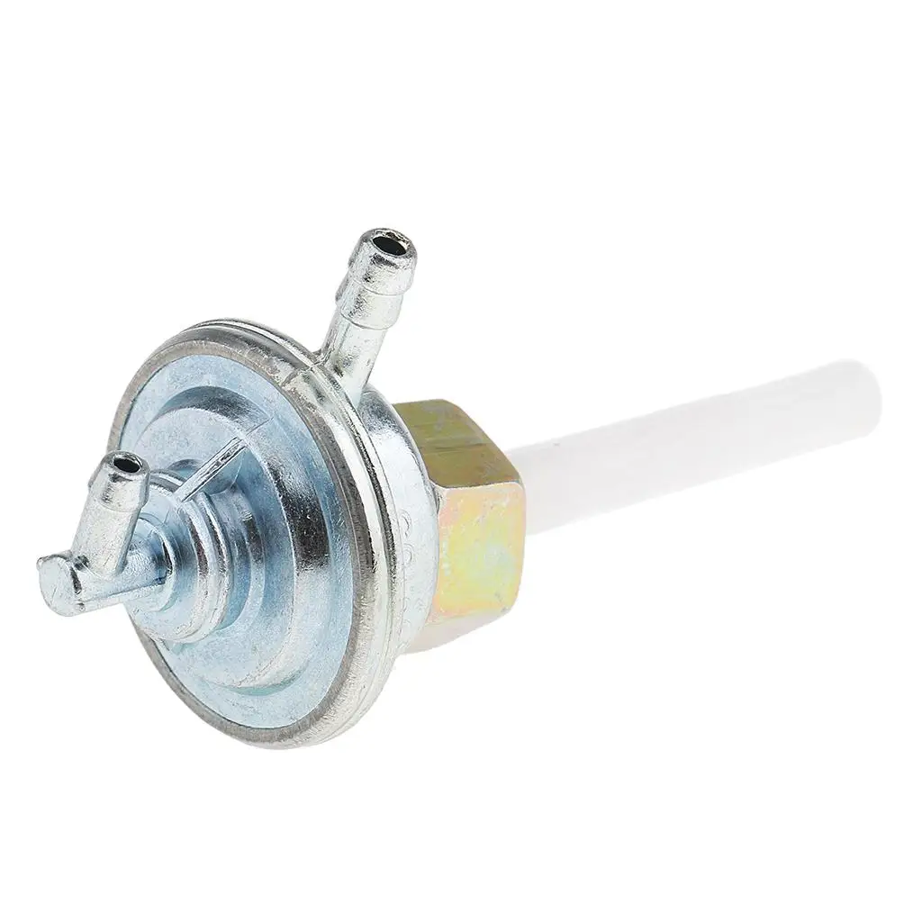 Moto Scooter Fuel Gas Tap Switch Shutoff Valve Petcock Universal Silver