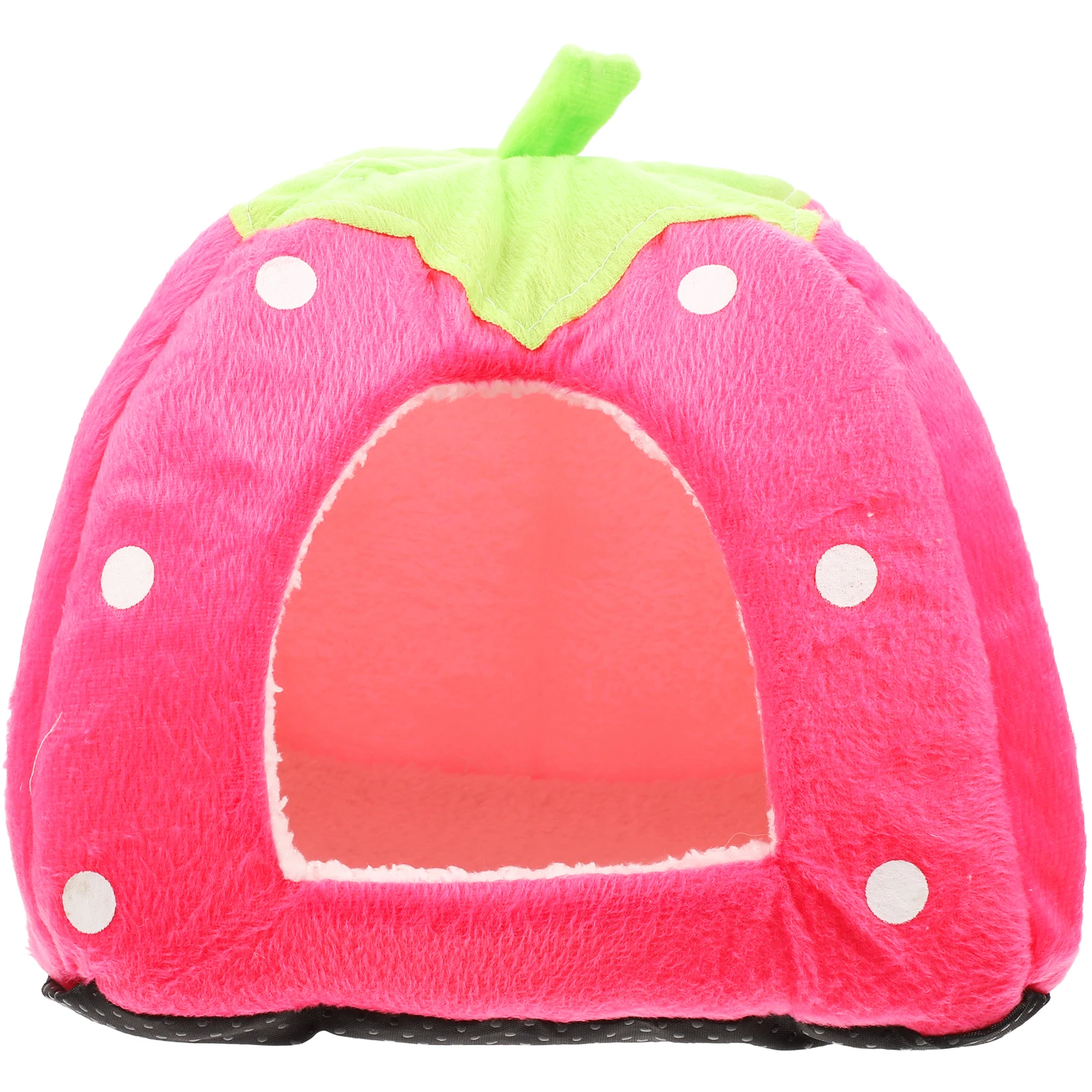 

Strawberry Nest Tent Rabbit Hideout Comfortable Hamster House Pet Cloth Shelter Resting Place Decorative Cage Accessory Safe