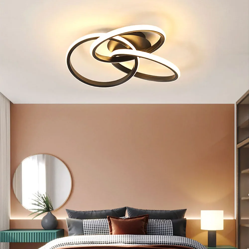 Imagem -03 - Luxo Moderno Led Luz de Teto Sala de Estar Sala de Jantar Quarto Principal Home Indoor Decor Fixture Lâmpadas Douradas