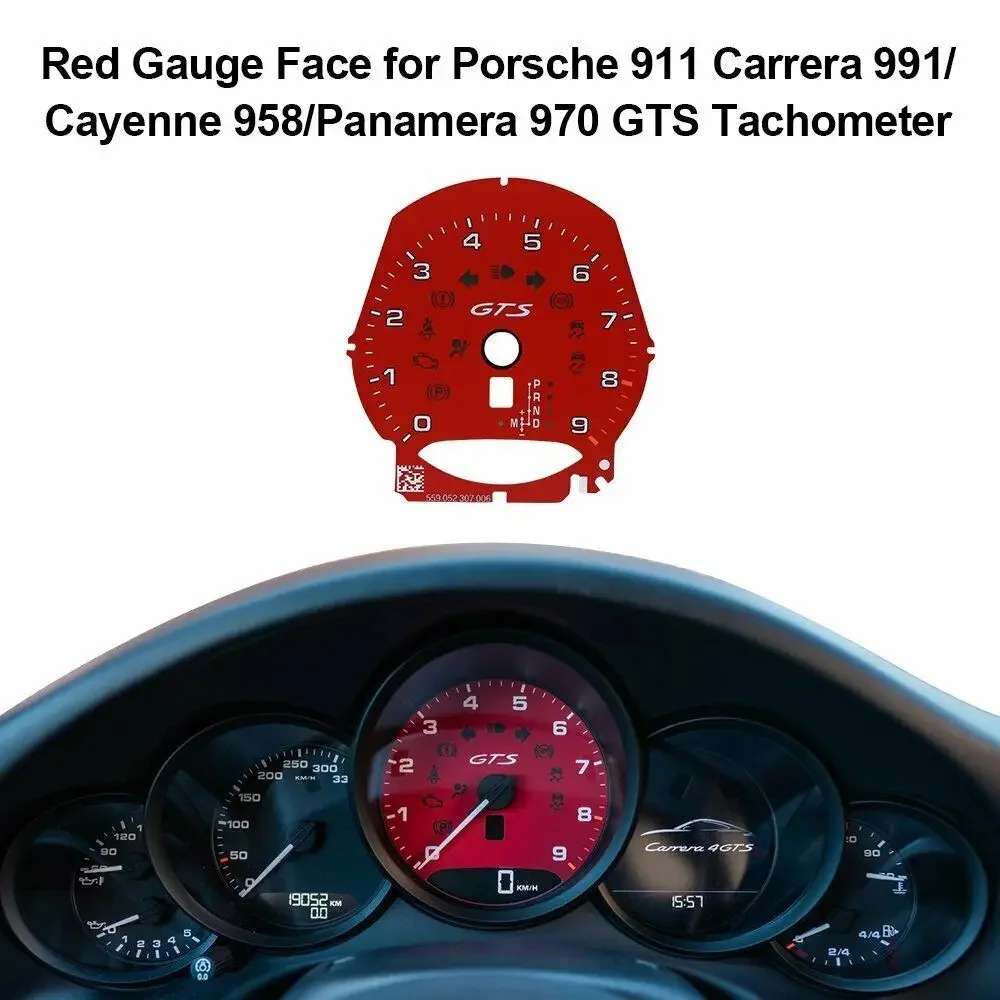 Gauge Face for Porsche 911 Carrera 991/Cayenne 958/Panamera 970 GTS Tachometer