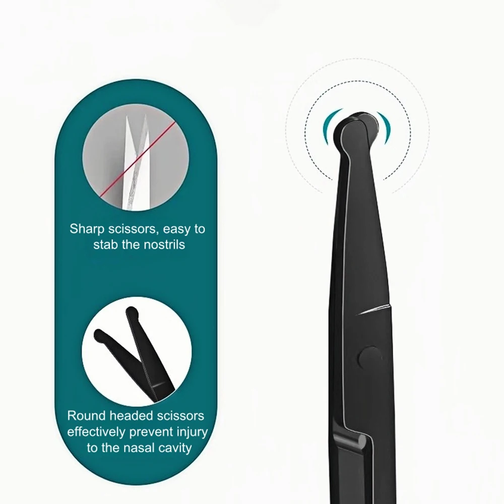 الفولاذ الدقة الأنف مقص عر تقريب المهنية مقص عر الوجه للحواجب اللحية الشارب أدوات التشذيب مع #4