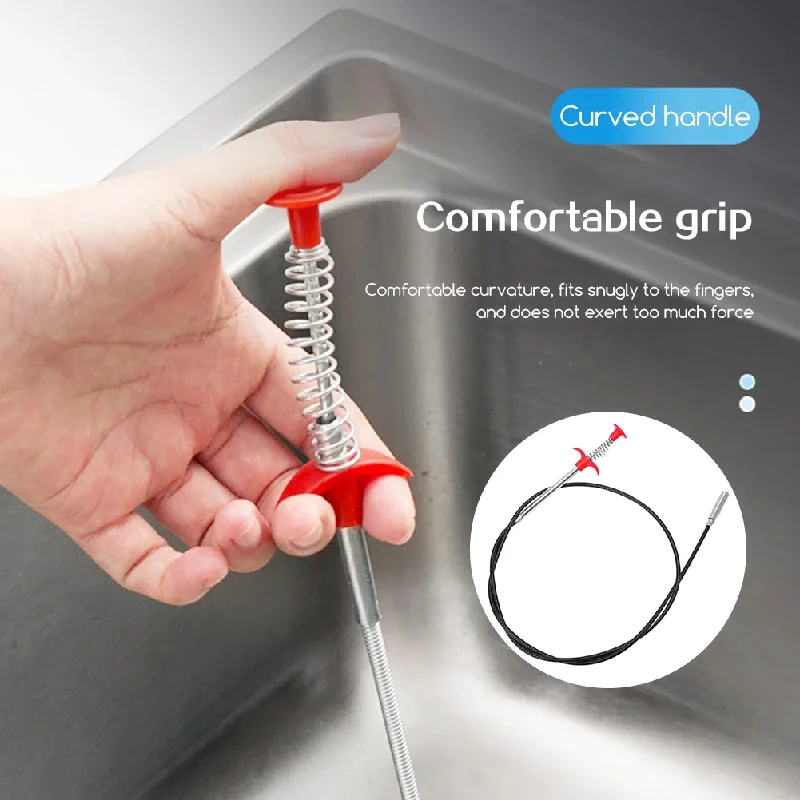 Pipe Dredger Tool Flexible Grabbers Claw Pick Up Reachers Tool Sewer Sink Tub Dredge Remover Hair Snag Retriever For Shower