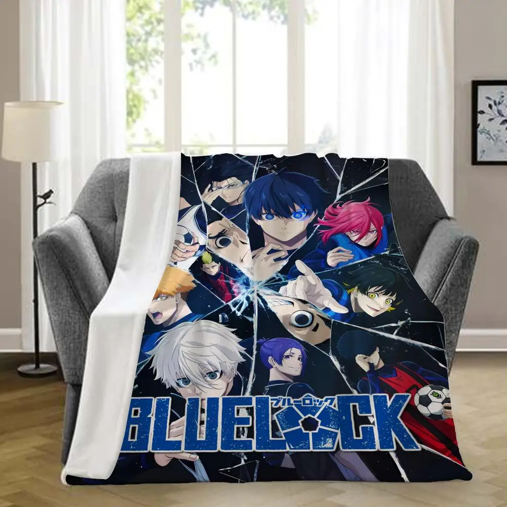 

Одеяло A-BLUE LOCK, эстетическое художественное фланелевое одеяло, портативное фланелевое одеяло для дома, путешествий, кемпинга, пикника, утолщенное фланелевое одеяло