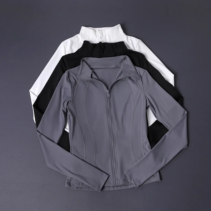 New quick drying sun protection clothing for women in summer slim fit breathable tight fitting running sports jacket