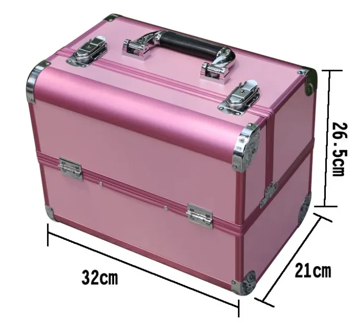 Women Makeup Case Cosmetic Case Organizer Box  Travel Makeup Box Women Aluminum Cosmetic Suitcase Cosmetic Bag Women Makeup Bag