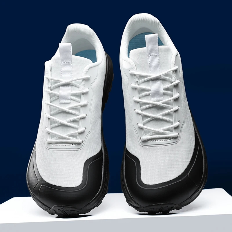 

New Stylish Wide Width Men's Casual Sneakers Breathable Lightweight Non-Slip Shoe Outdoor High-Quality Leisure Thick-Soled Shoes