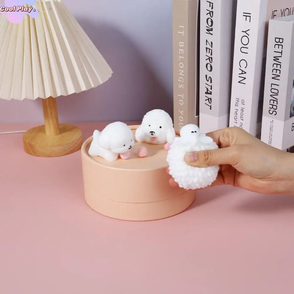Cartoon Dog Vent Squeezing Toys Simulation Sheep Silicone 3D Sensory Toy Relaxed Creative Animal Squeezing Toy Office Workers