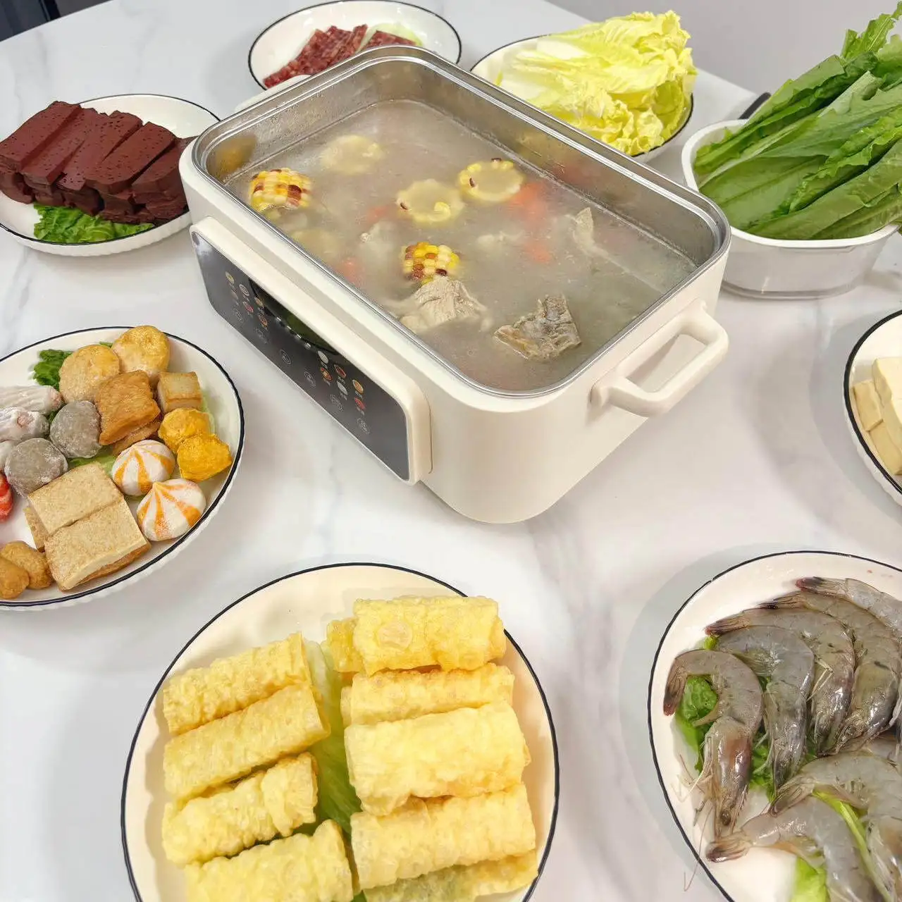 AOLIVIYA Multilayer Stainless Steamer Pot Electric Stew Cooker Household Kitchen Countertop Triple Tier Specialty Tools
