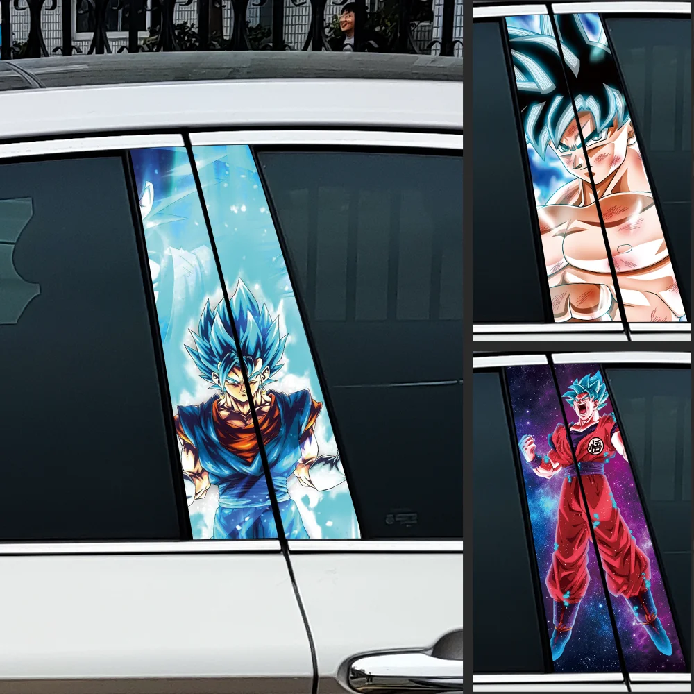 

Son Goku Car Stickers Car B-pillar Decal Waterproof Stickers Auto Center Pillar Sticker Cover Scratches Vehicle Decor Accessorie
