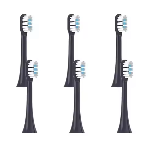Replaceable For XIAOMI MIJIA T302 Brush Heads Sonic Electric Toothbrush Soft DuPont Bristle Brush Vacuum Refills Nozzles 6pcs