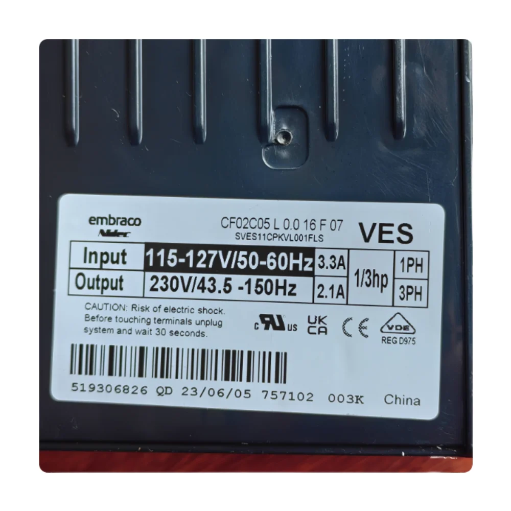 Per la scheda di conversione di frequenza del compressore del frigorifero CF02C05 L 0.0 10 F 06 127V scheda di azionamento CF02C05 L 0.010F06 accessori