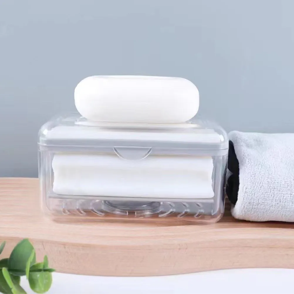 Creative Soap Box Foaming Storage Container Bar Soap Holder Wear-Resistant Laundry Dispenser Travel Friendly Dry