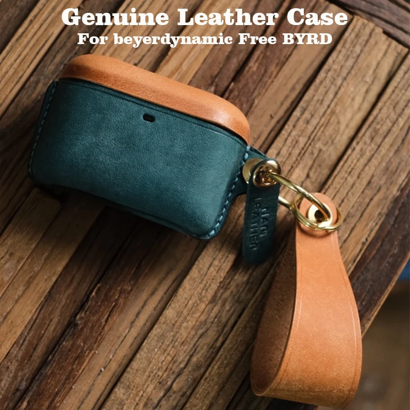 

Genuine Leather For Beyerdynamic FREE BYRD Case Luxury Real Leather Custom Made Handmade Cover Bluetooth Earphone Cases.