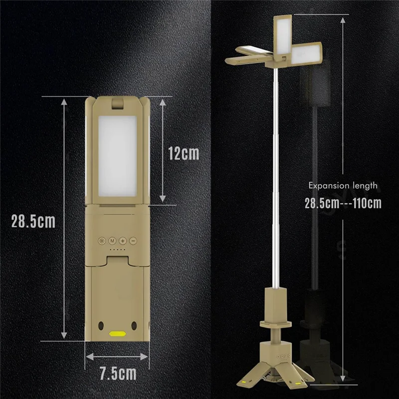Lanterna de acampamento telescópica KYCOR Lanterna LED externa para caminhadas, barraca de pesca, emergência