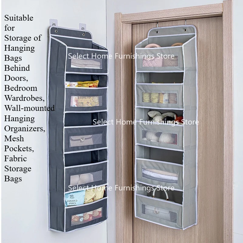 

Suitable for Storage Bags Behind Doors, Bedroom Wardrobes, Wall-mounted Hanging Organizers, Mesh Pockets, Fabric Storage Bags