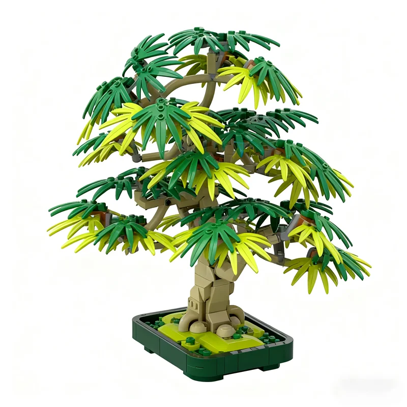 740 stücke MOC MOD Japanischen Ahorn Baum Herbst Bushier Modell Bausteine Architektur Spielzeug Weihnachten Geschenk Idee Bildung Ziegel Kinder