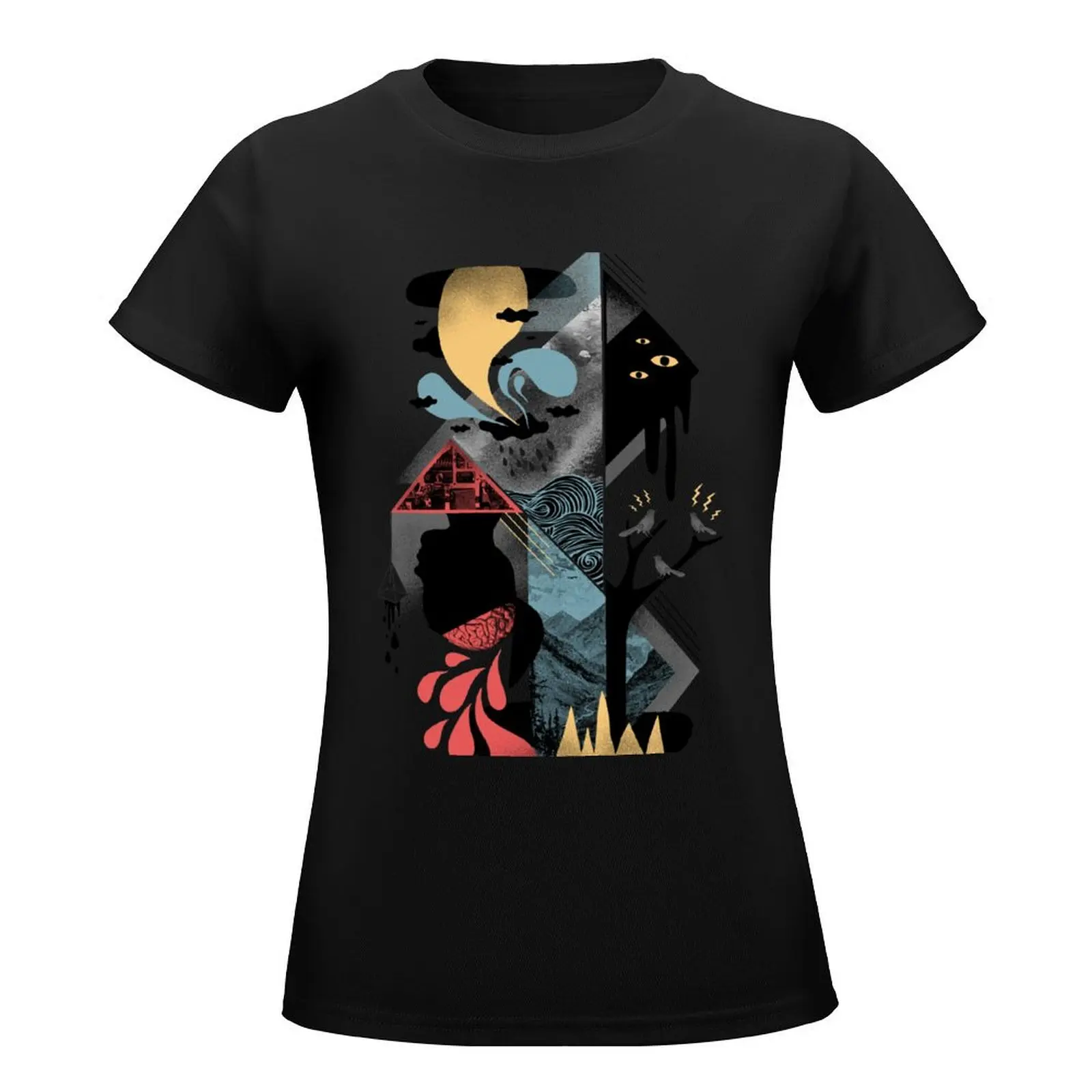 Shapes and Nightmares T-Shirt cute tops funny aesthetic clothes new edition t shirts for Women