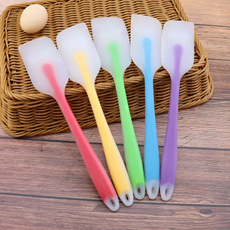 Random Color Silicone Cream Baking Spatula Non Stick Butter Scraper Nylon Chocolate Spreader Heat Resistant Kitchen Pastry Tools