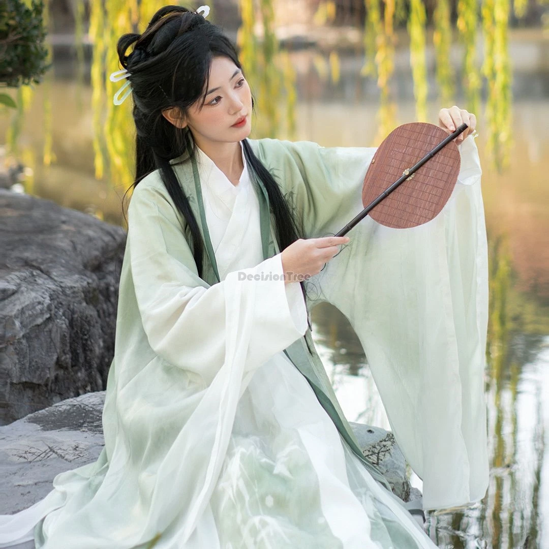 2024 chinesische anicent Frauen täglich elegante Hanfu klassische Literatur Kunst Temperament Hanfu Wei Jin traditionelle exquisite Kleidungs stück