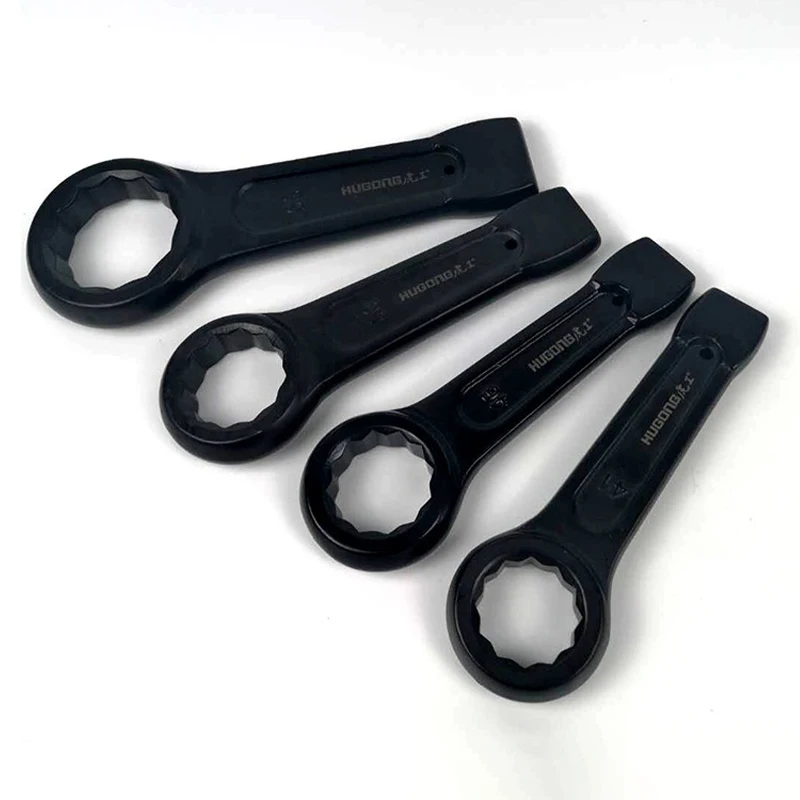 Heavy Duty Tapping Plum Blossom Wrench with Thickened Single Head Opening Capable of Hammering 90#/95#/100#/105#/120#