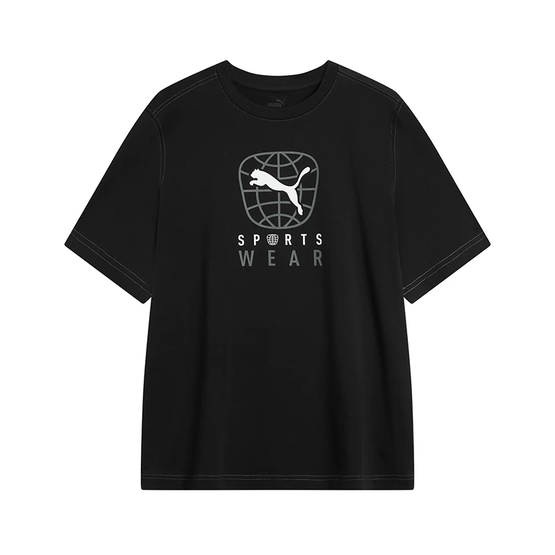 

Puma Black Summer Unisex Sportswear Casual Short-Sleeved T-Shirt Men's and Women's Clothing 68207001