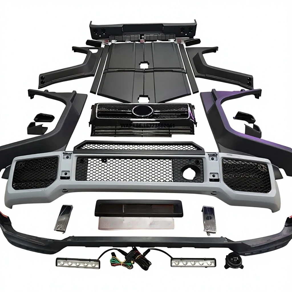 

B Style MB W463 Carbon Fiber Front Bumper Lower Lip With LED DRL for G500 G55 G65 Spare Parts