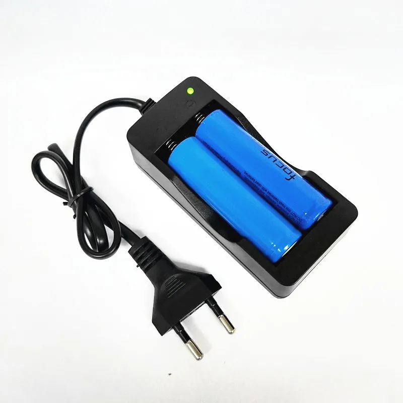 18650 Battery Charger EU/US Plug 2 Slots Smart Charging Safety Fast Charge 18650 Li-ion Rechargeable Battery Charger