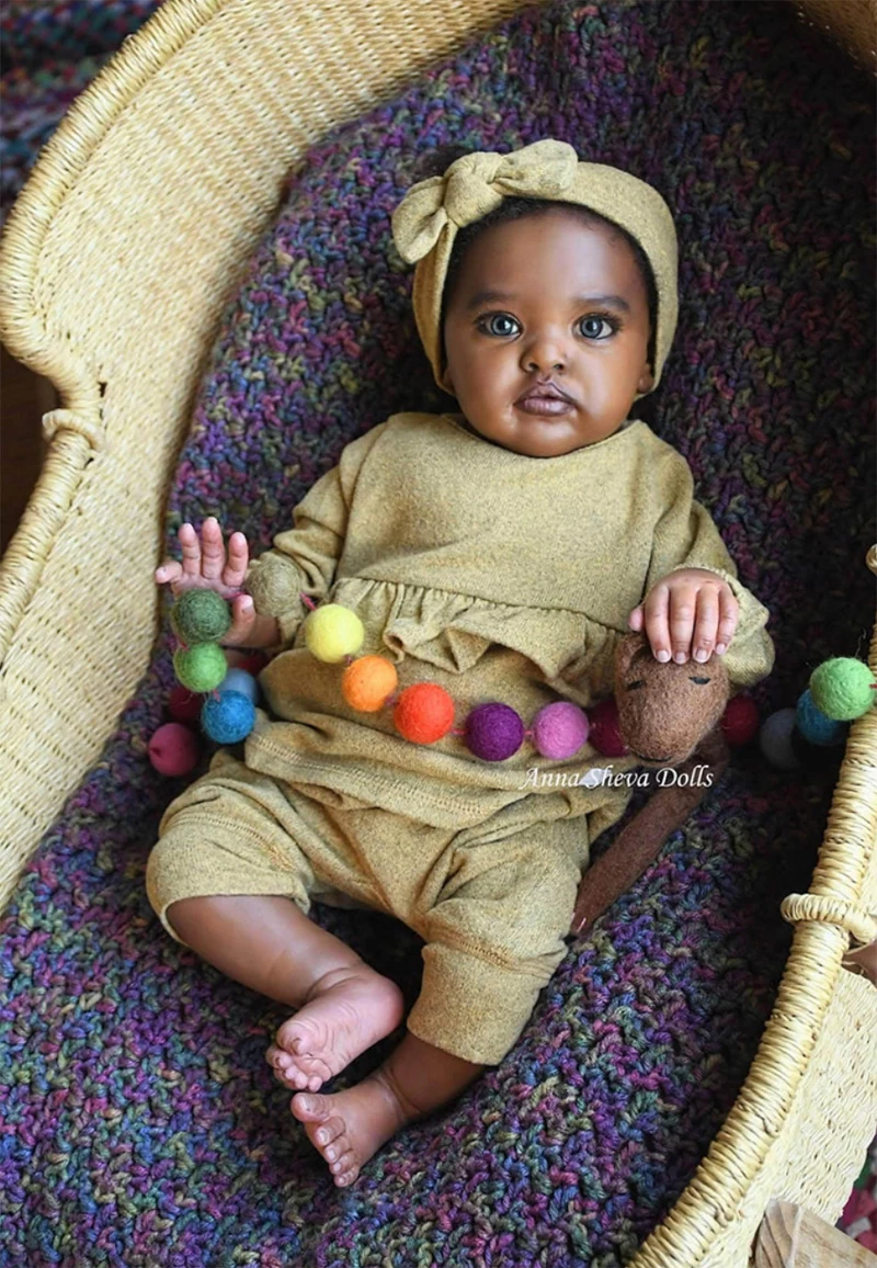 20‘’ Reborn Doll Kit Chantal DIY Doll Parts with Cloth Body &Eyes Realistic Newborn Muñecas Kit Molde Bebê Reborn for Art Crafts