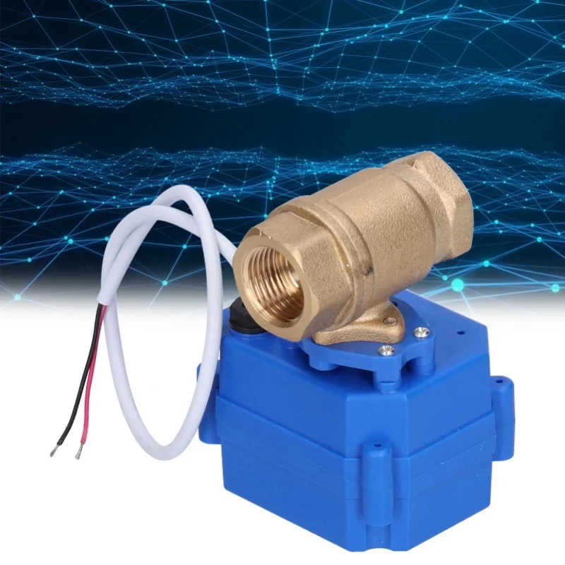 Motorized Ball Valve Brass Micro Electrical Straight Through 1/2in CWX-15N-CR04-DC9~24V-DN15