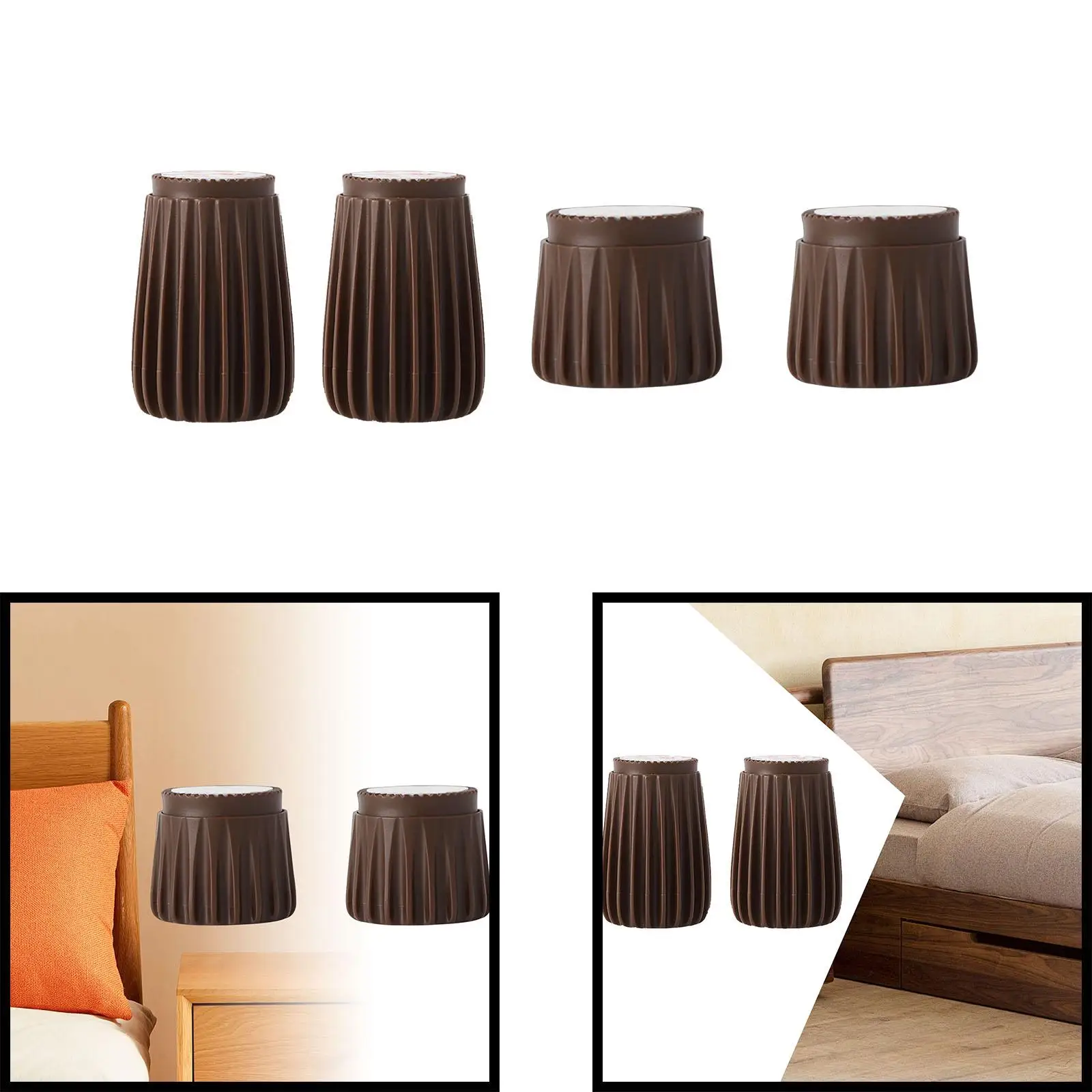 

2 Pieces Headboard Stoppers Bed Frame Anti Shaking Tool 0-3cm