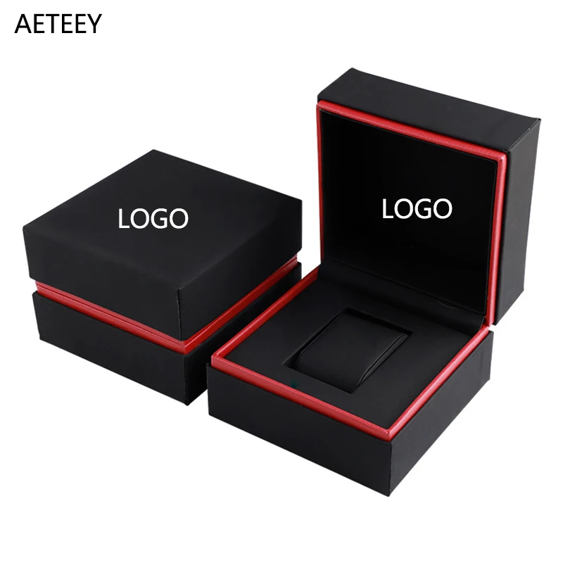 

PU Leather Watch Case Storage Box Single Watch Box Portable Travel Watch Box Case Free Custom Logo Large Volume Wholesale Price